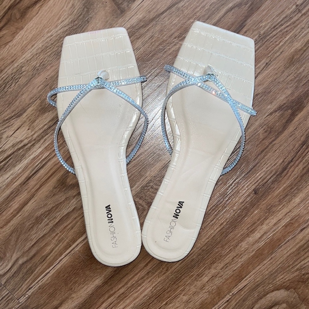 Fashion nova sandal with rhinestones